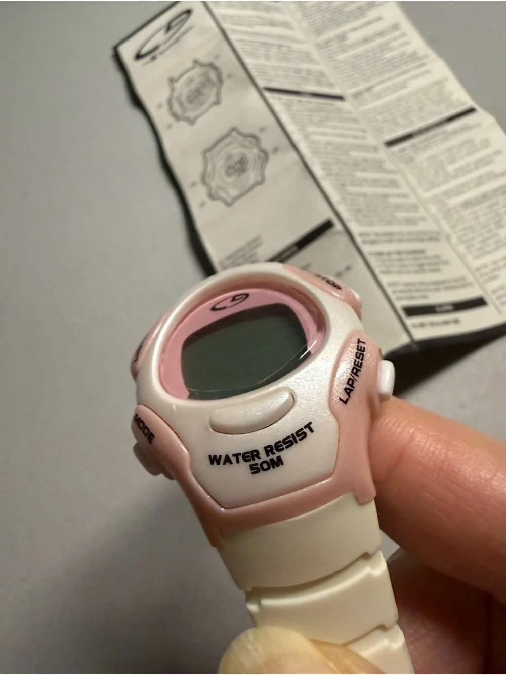 Champion Pink and White Digital Sport Watch
